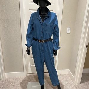 J Crew Point Sur Denim Jumpsuit size 16